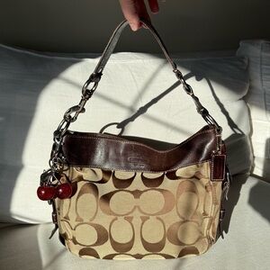 Vintage Coach Optic Canvas Zoe Shoulder Bag